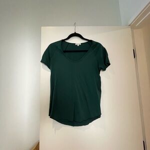 Wilfred Deep Forest Green Scoop Neck Short Sleeve Top